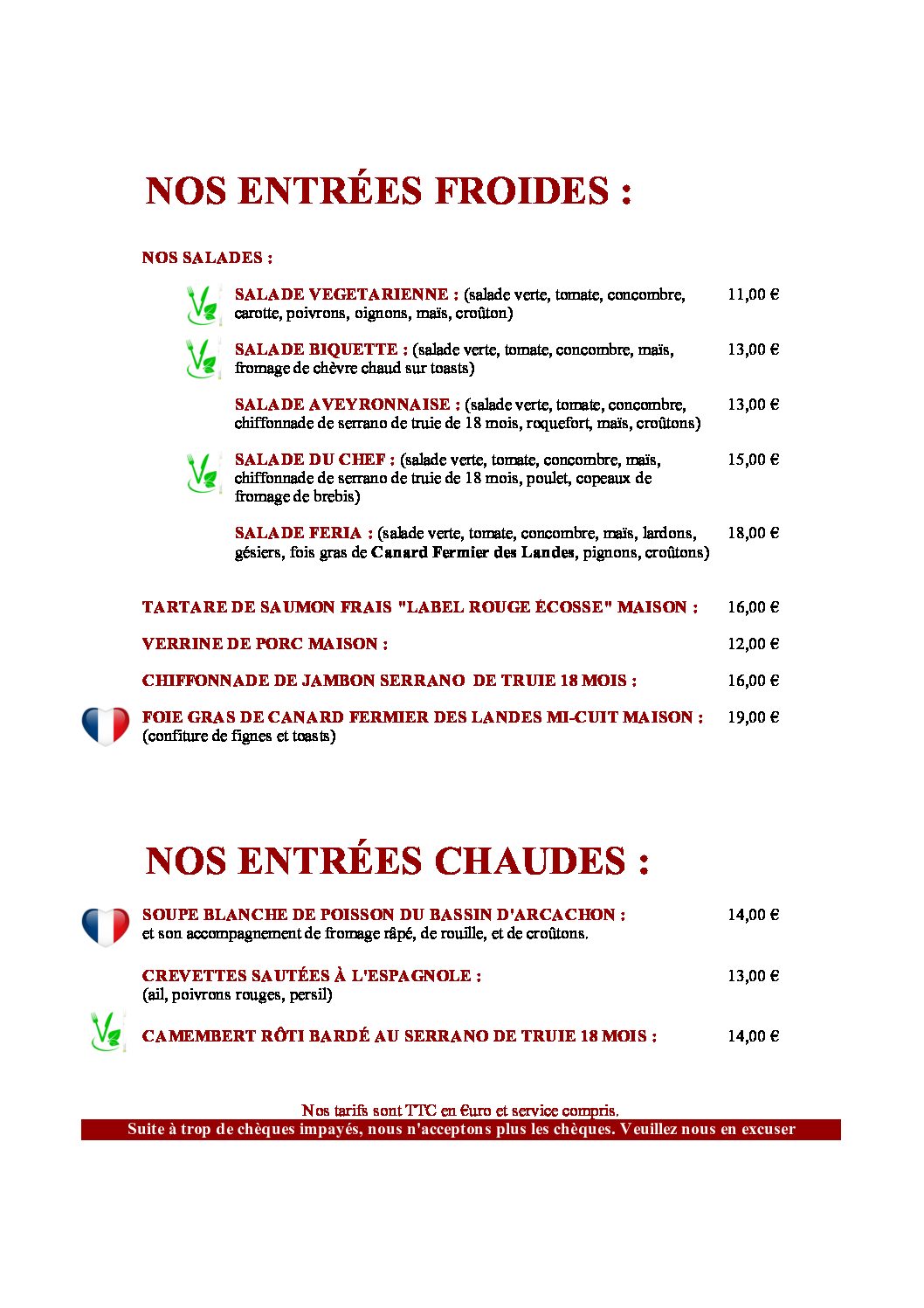 2023 - HIVER - ENTREES